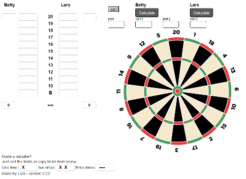 click to use the dart calculator for TacTics